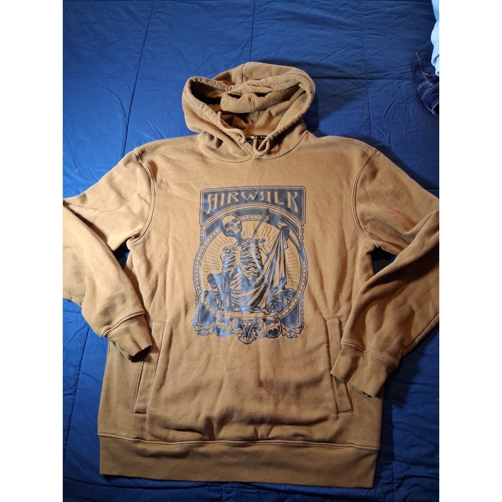 Airwalk Hoodie Mens Medium Graphic Pullover Skeleton Skull Sweatshirt Skater Y2K